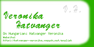 veronika hatvanger business card